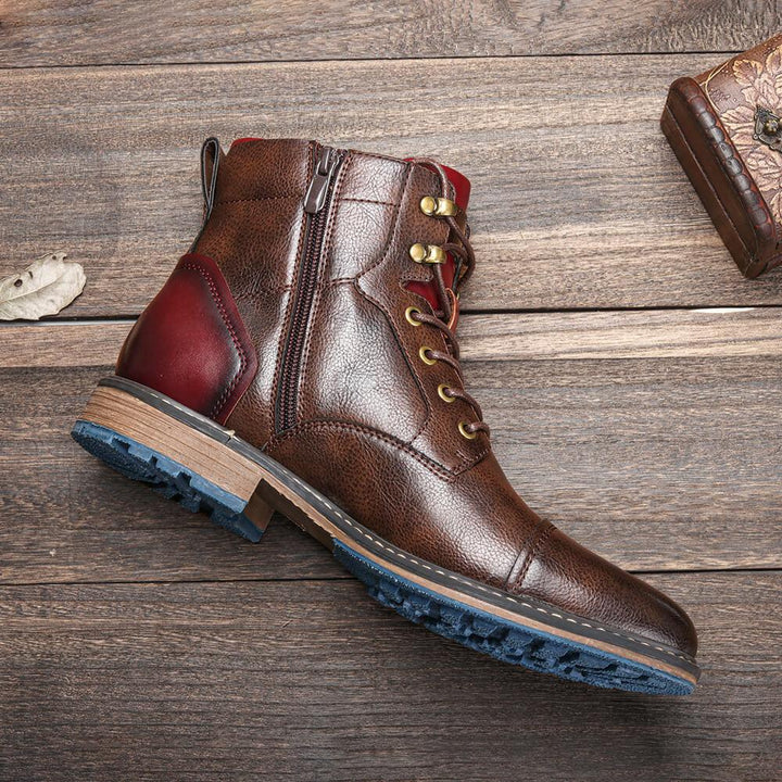 Nate | Men Fashion Zipper Design Ankle Boots