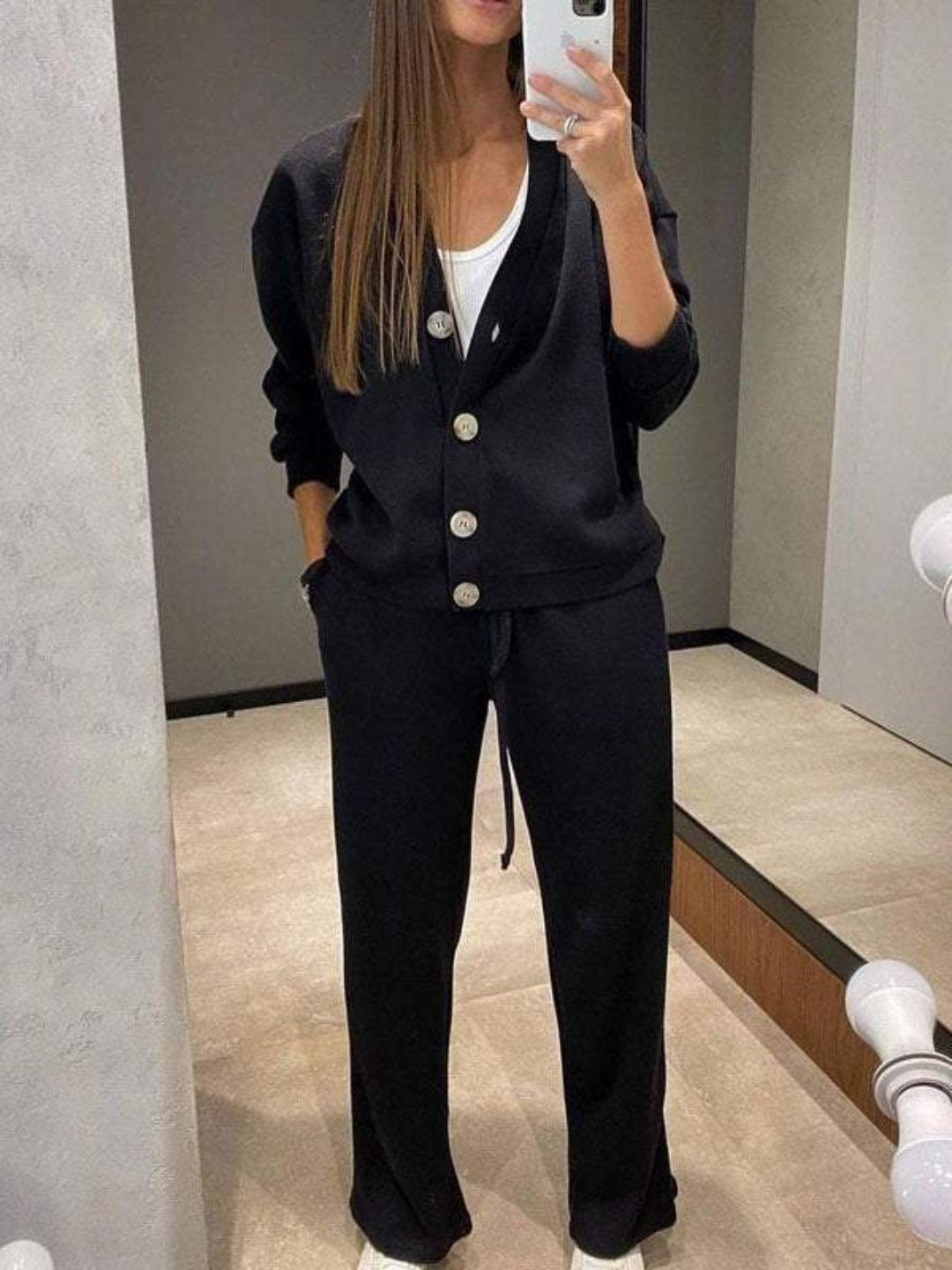Kylie | Women’s Relaxed Cardigan With Drawstring Pants