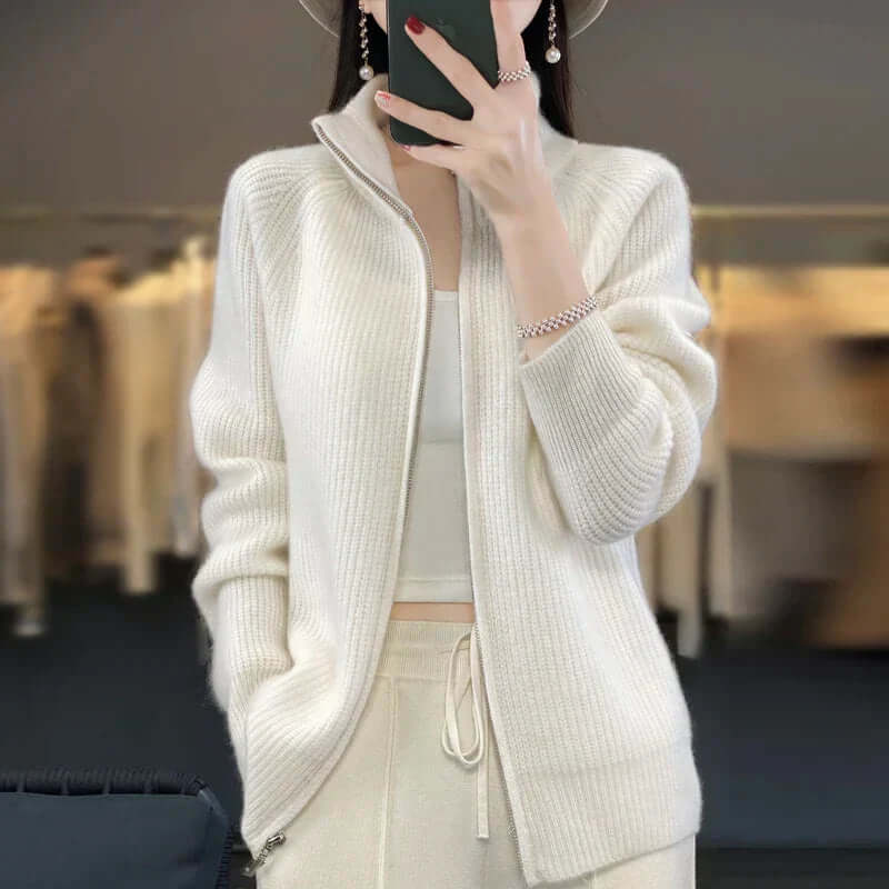 Samantha | Zipper Knit Sweater for Women