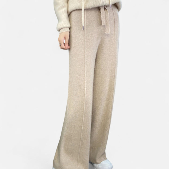 Isabel | Women’s Wide Leg Comfy Fit Classic Wool Trousers