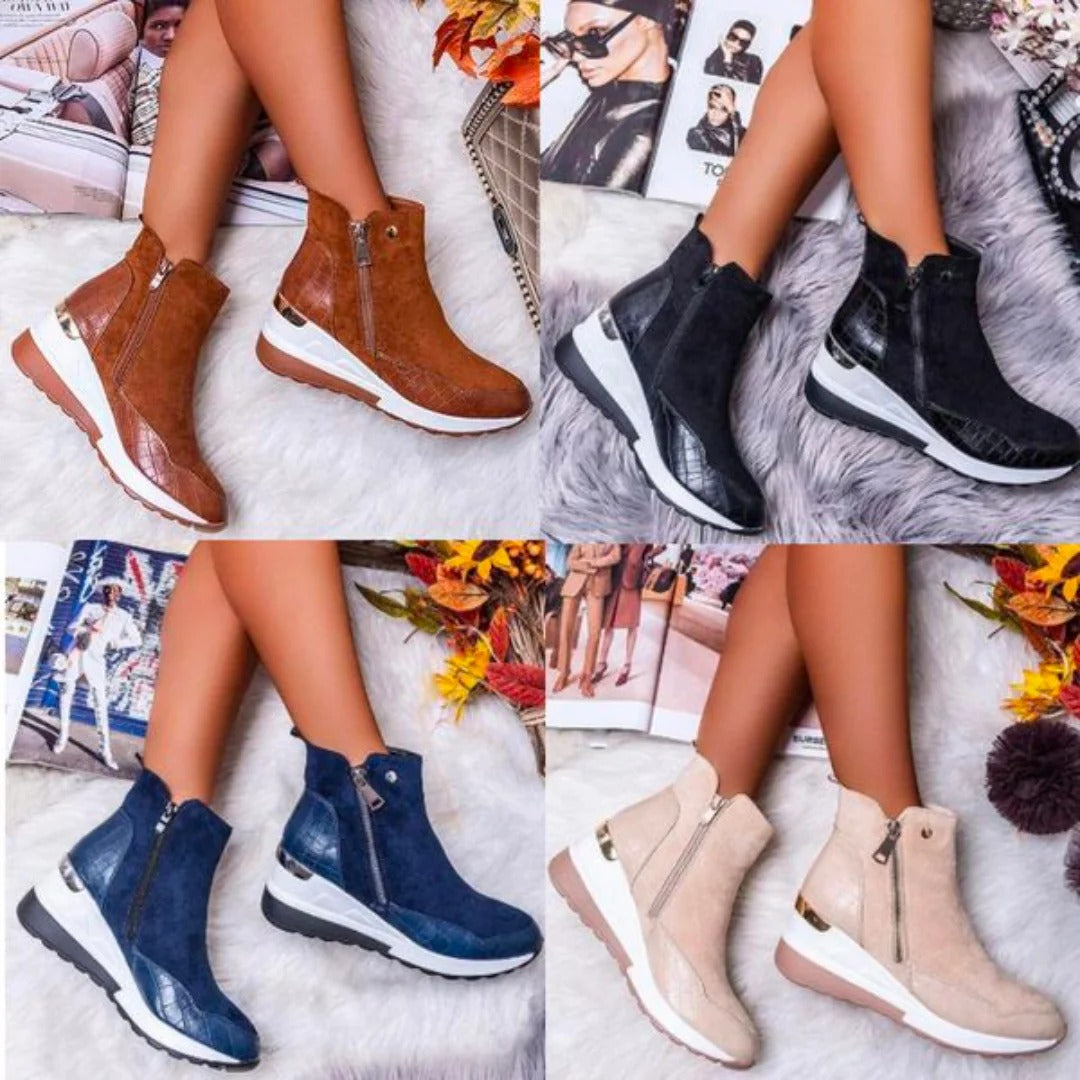 Peyton | Women’s Zip-Up Wedge Sneakers
