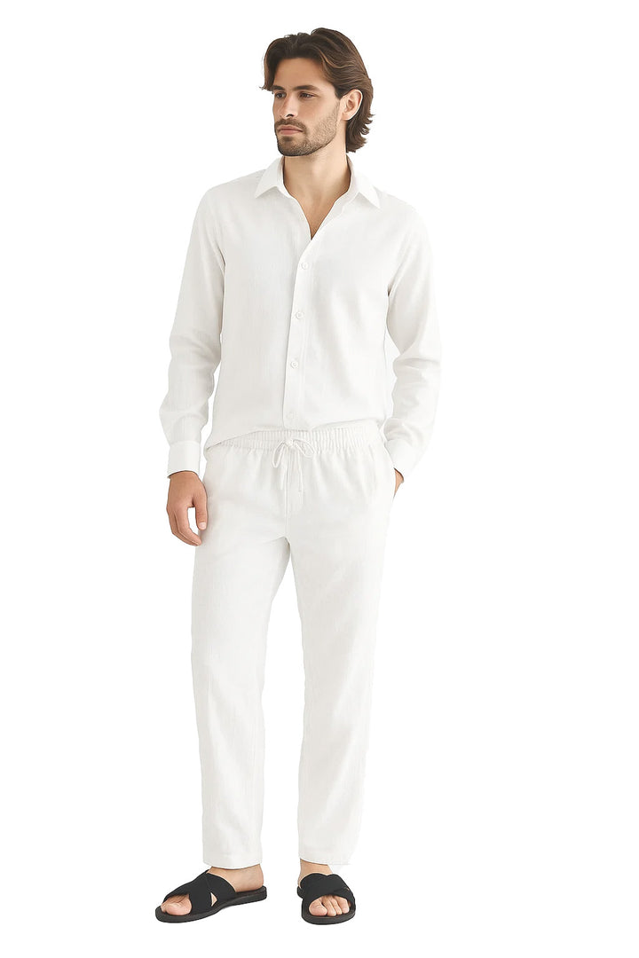 Relaxed Trousers | Elio – Bone White