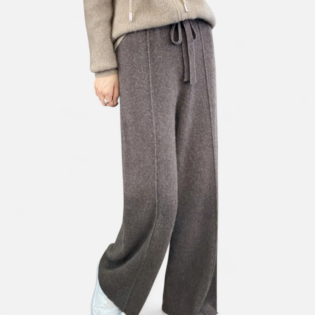 Isabel | Women’s Wide Leg Comfy Fit Classic Wool Trousers