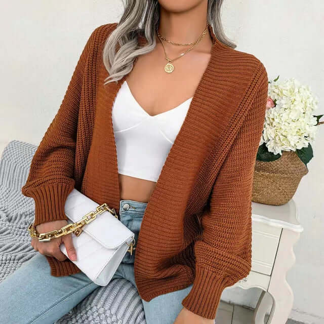 Sabrina | Casual Open-Front Knit Cardigan for Women