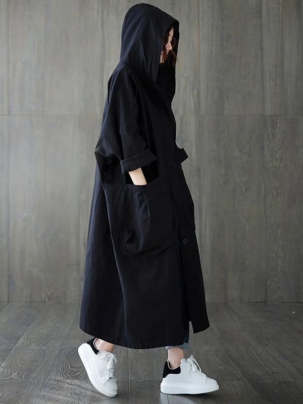 Megan | Oversized Hooded Longline Casual Coat for Women