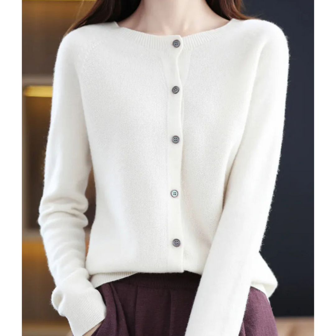 Isabella | Women’s Long Sleeve Classic Button Merino And Wool Sweaters