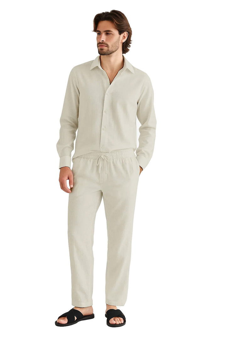 Relaxed Trousers | Nilo – Cream