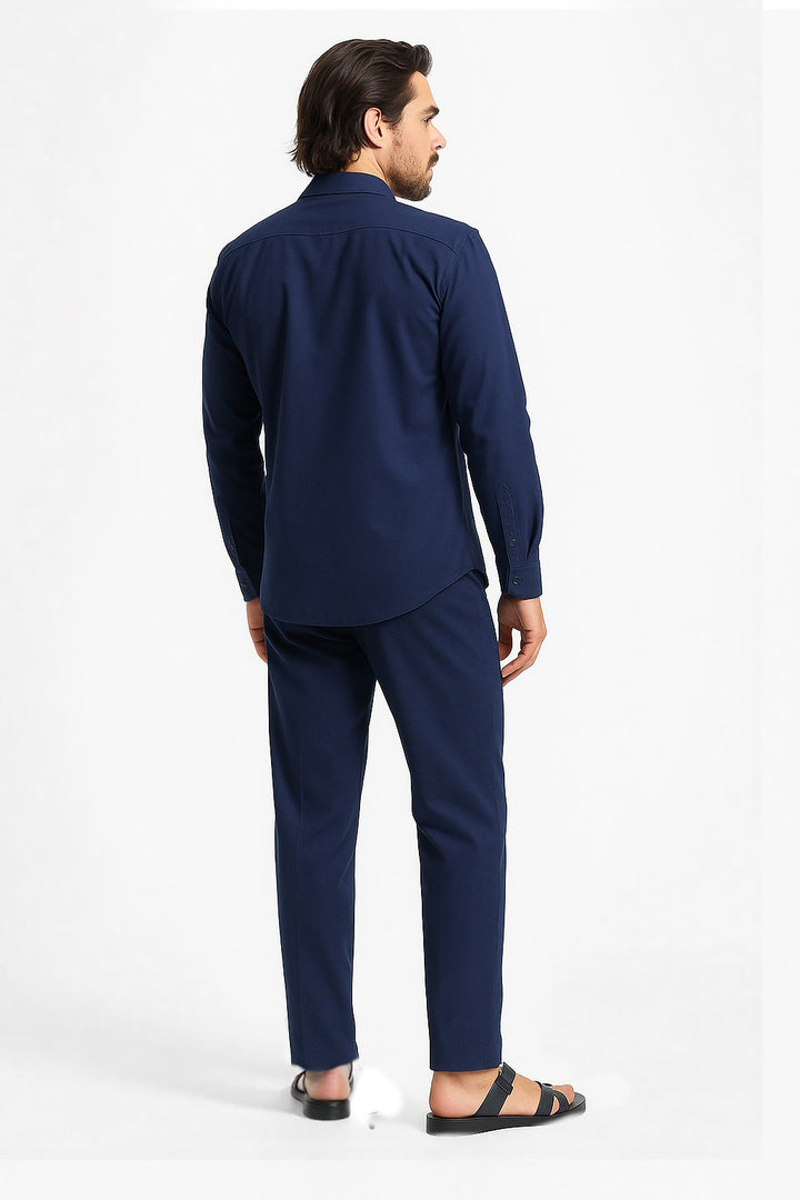 Relaxed Trousers | Theo – Navy Blue
