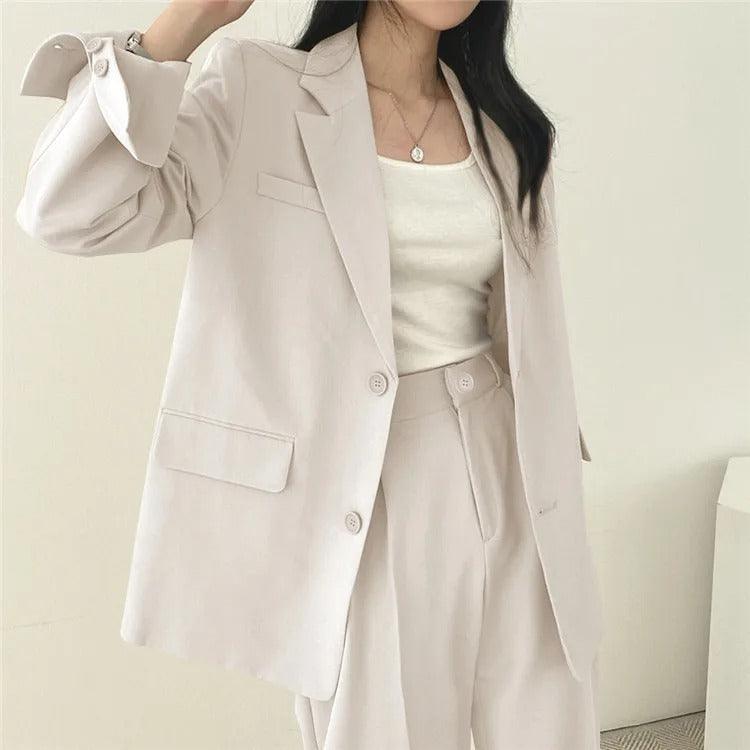 Hailey | Women’s Tailored Suit Set with Long Blazer