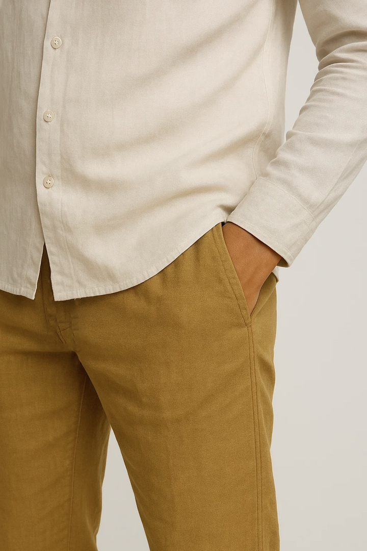 Skinny Trousers | Emil – Mustard