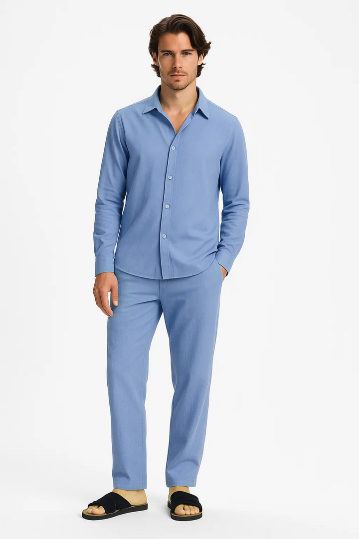 Relaxed Trousers | Cael – Powder Blue