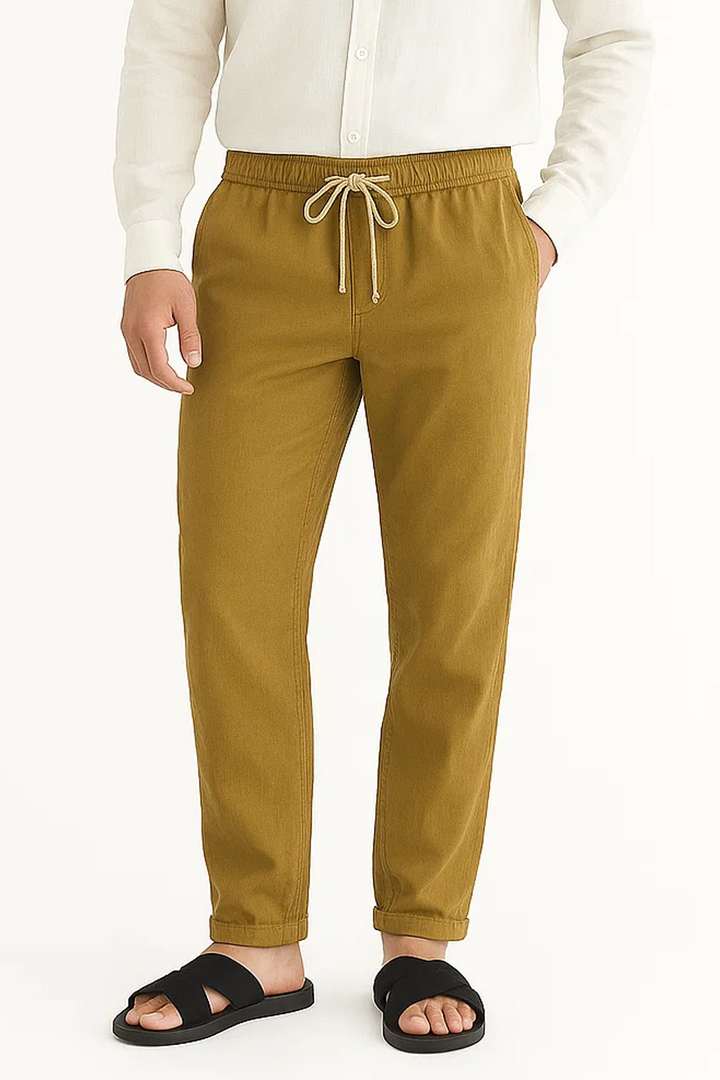 Skinny Trousers | Emil – Mustard