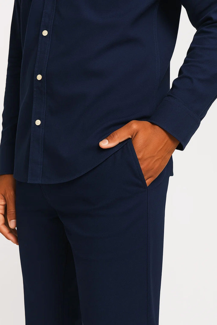 Relaxed Trousers | Theo – Navy Blue