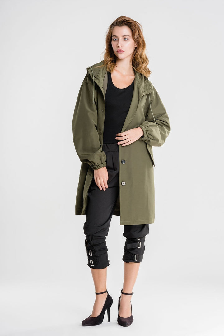 Dakota | Women Winter Hooded Loose Buttoned Coat