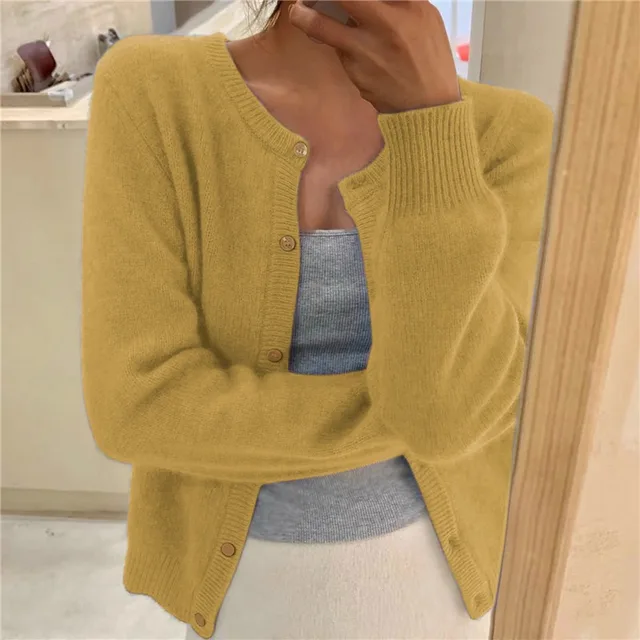 Erica | Women’s Winter Casual Long Sleeve Button Cardigan