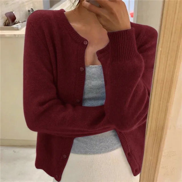 Erica | Women’s Winter Casual Long Sleeve Button Cardigan