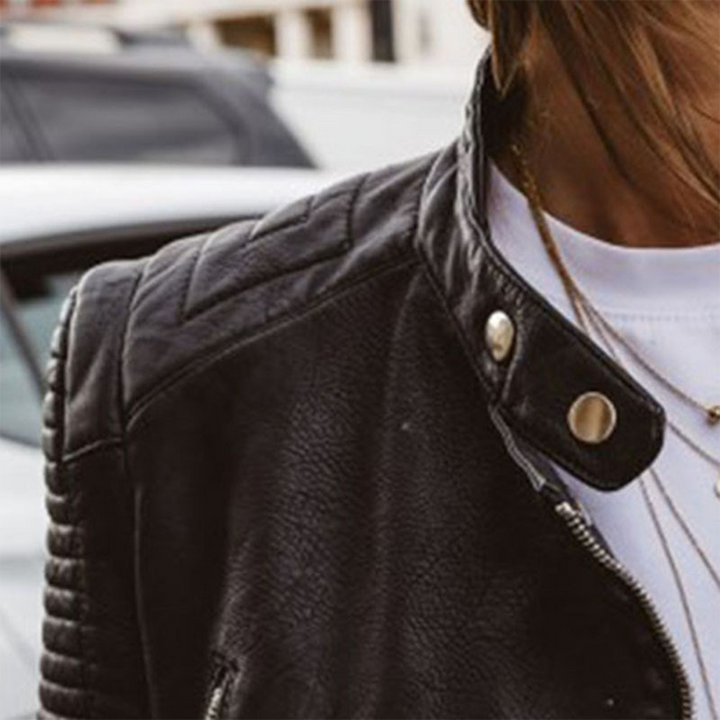 Emma | Casual Biker Style Zipper Jacket for Women
