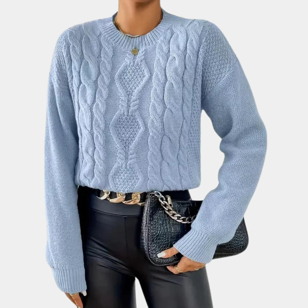 Violet | Women’s Cable Knit Pullover Sweater