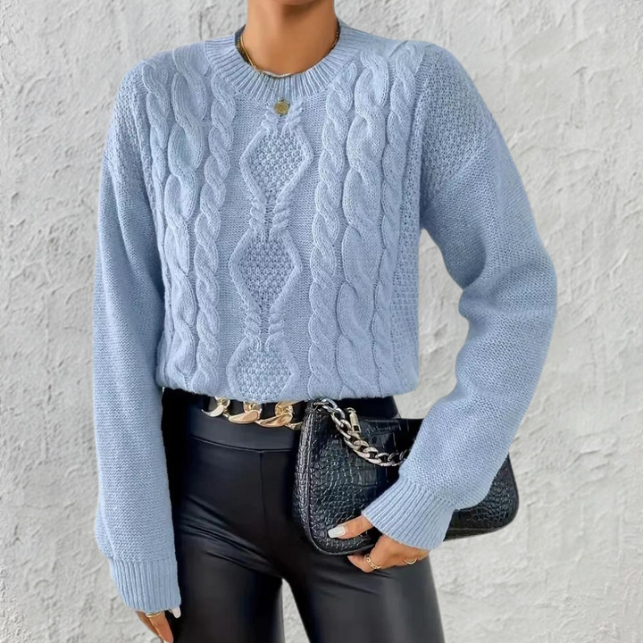 Violet | Women’s Cable Knit Pullover Sweater