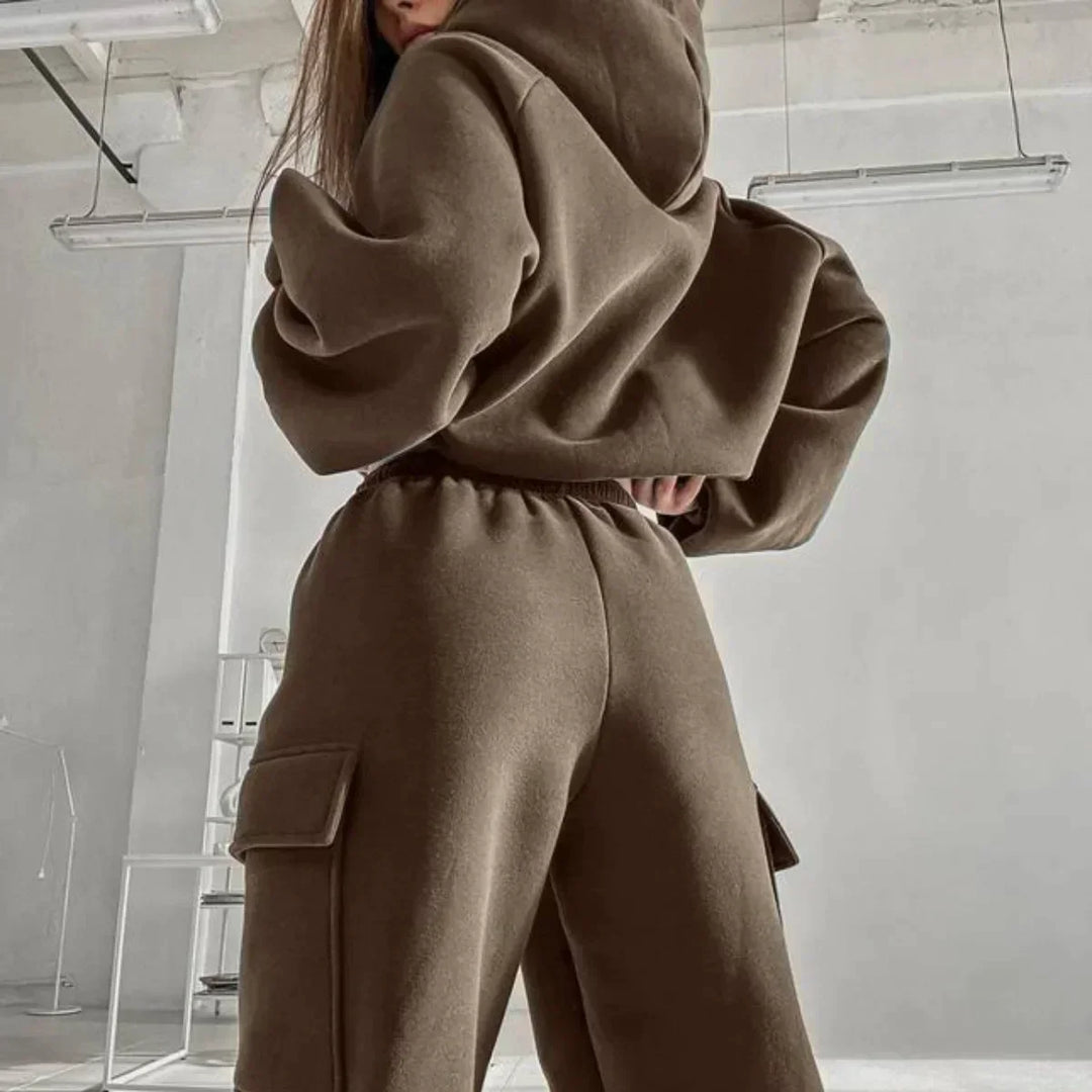 Jasmine | Women’s Cargo Pocket Hoodie And Joggers Set