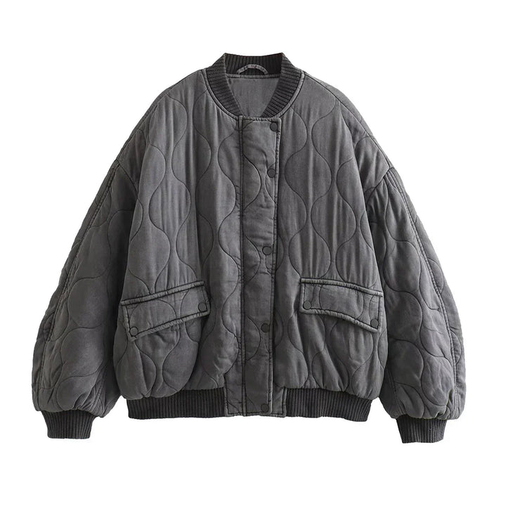 Ella | Women’s Oversized Quilted Casual Bomber Jacket