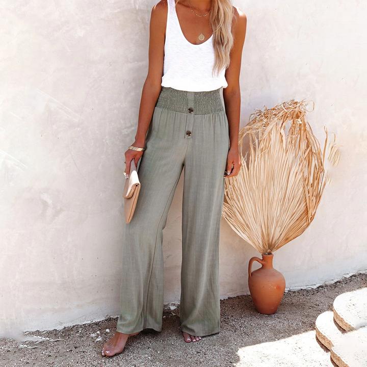 Megan | Women Casual High Rise Relaxed Fit Trousers
