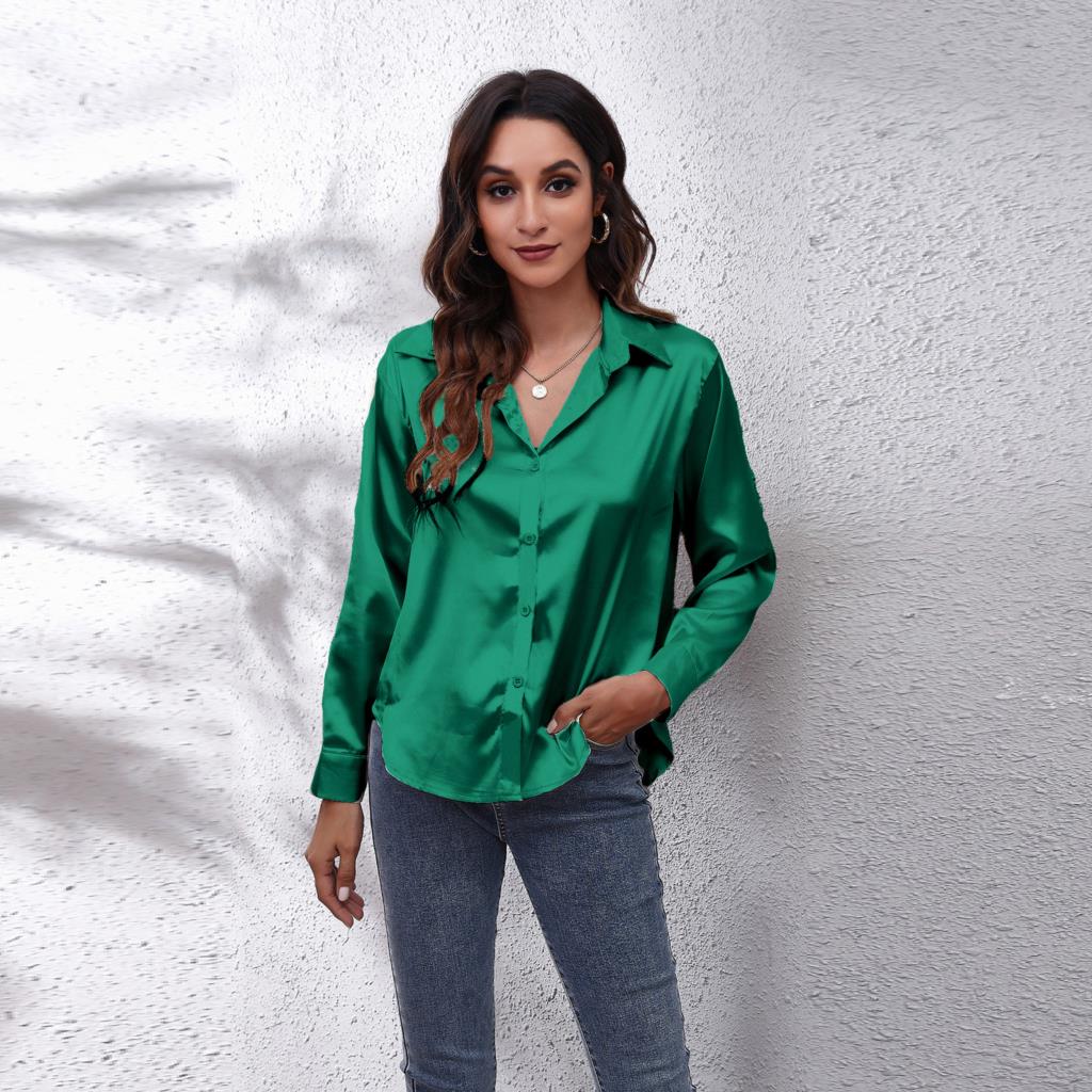 Sydney | Women’s Casual Workwear Loose Fit Satin Blouses
