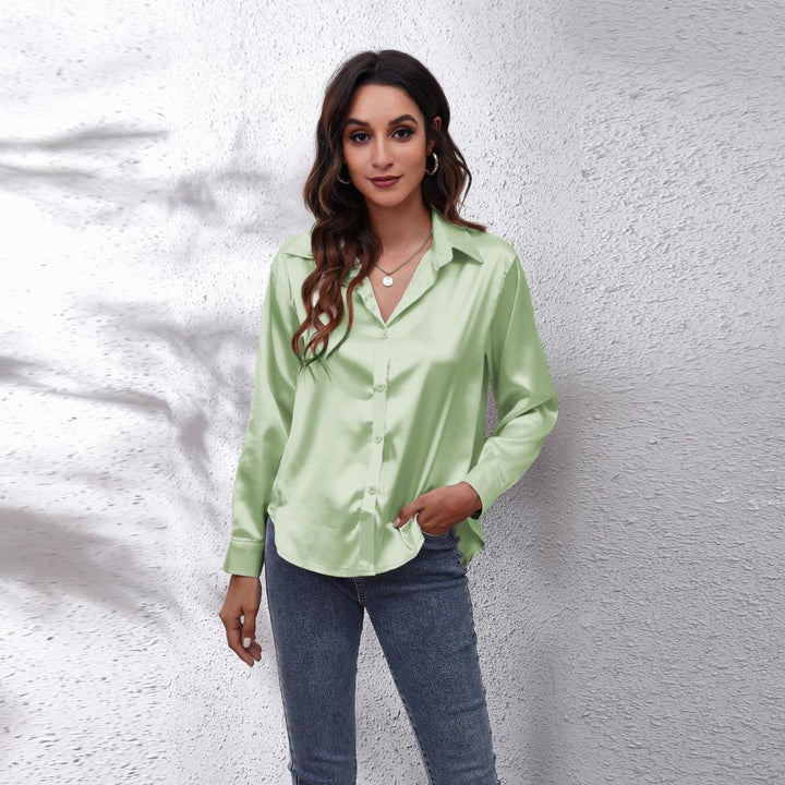 Sydney | Women’s Casual Workwear Loose Fit Satin Blouses