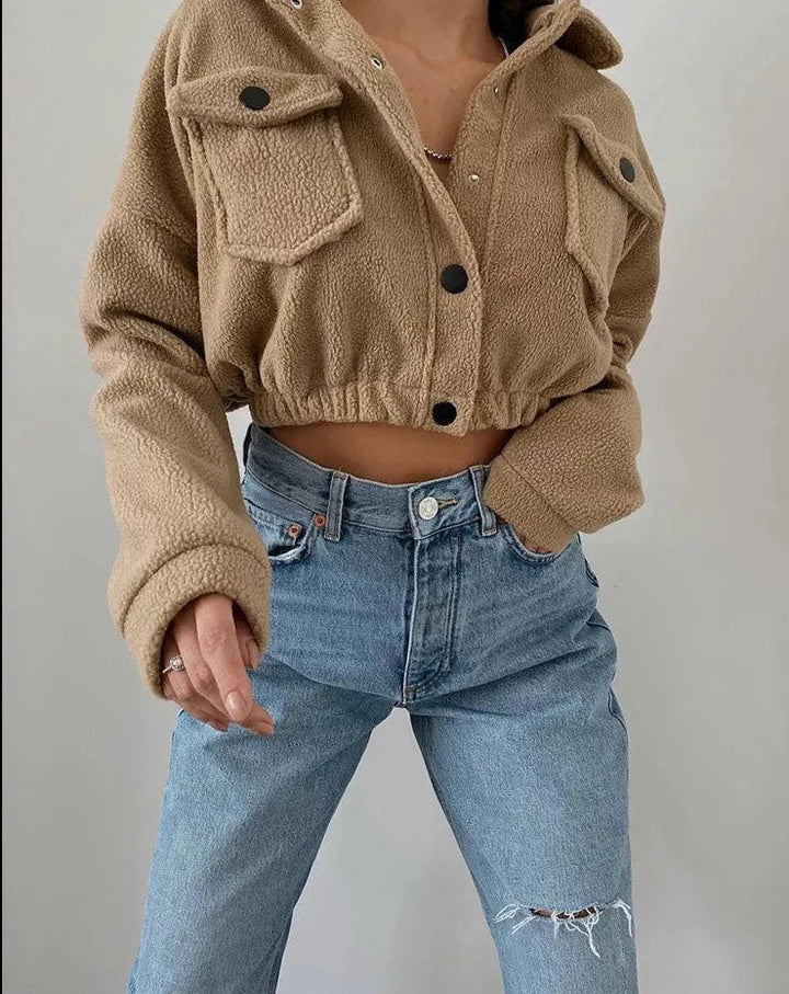 Daisy | Women’s Cropped Button Up Casual Jacket