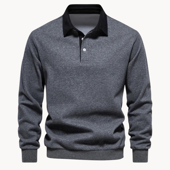 Julian | Men’s Winter Long Sleeve Polo Style Sweater