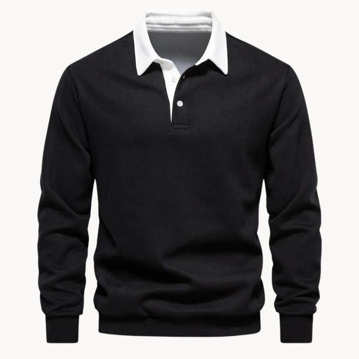 Julian | Men’s Winter Long Sleeve Polo Style Sweater