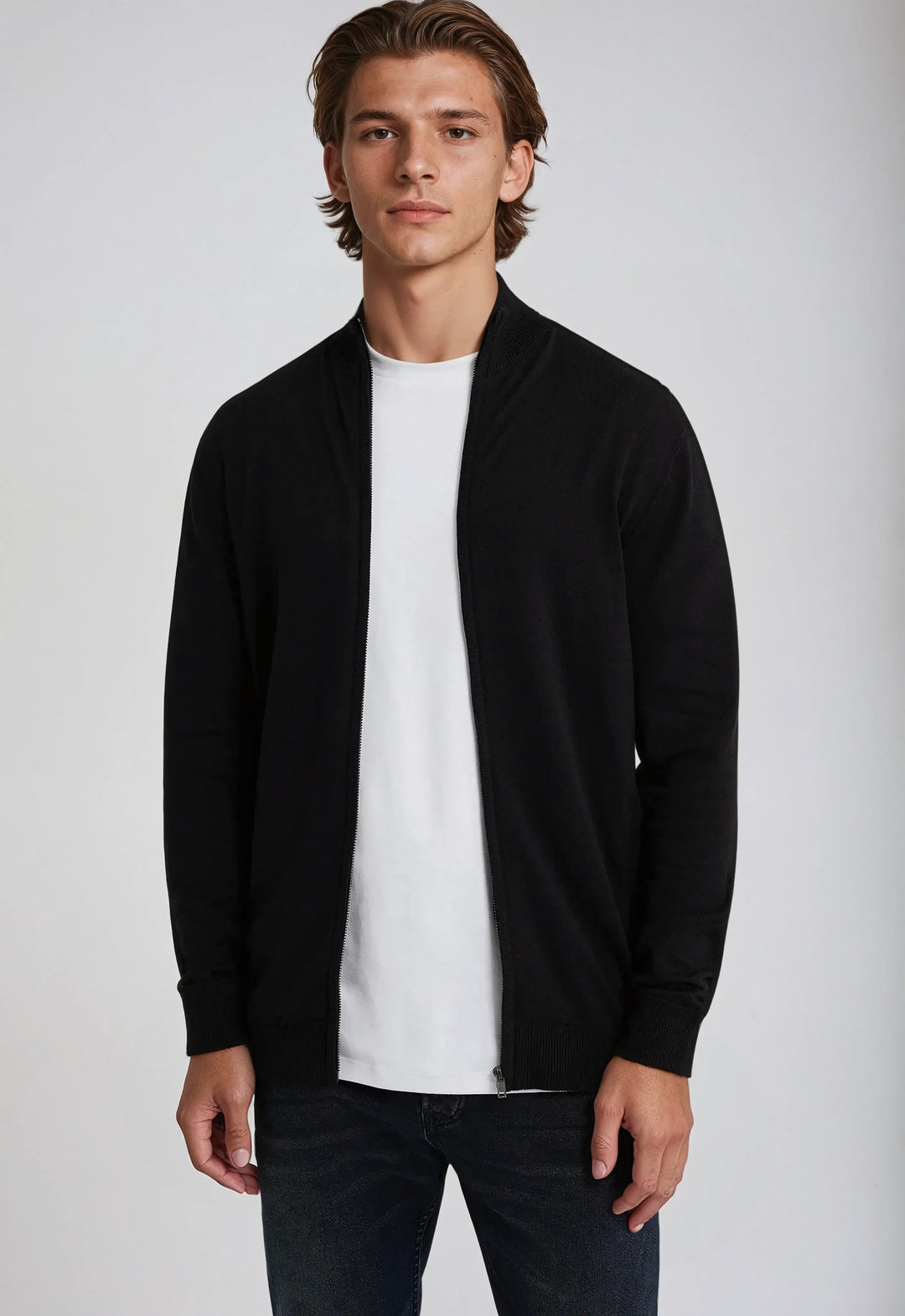 Jacob | Men’s Full Zip High Neck Sweater