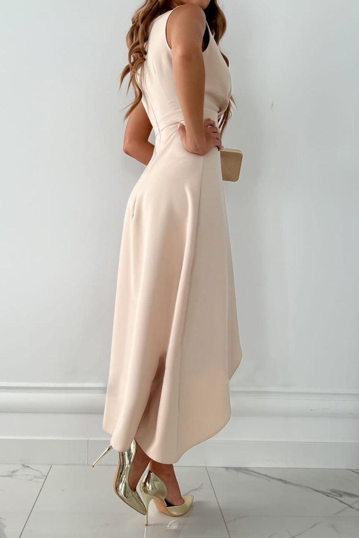 Kimberly | Women’s Midi Dress with Asymmetric Cut