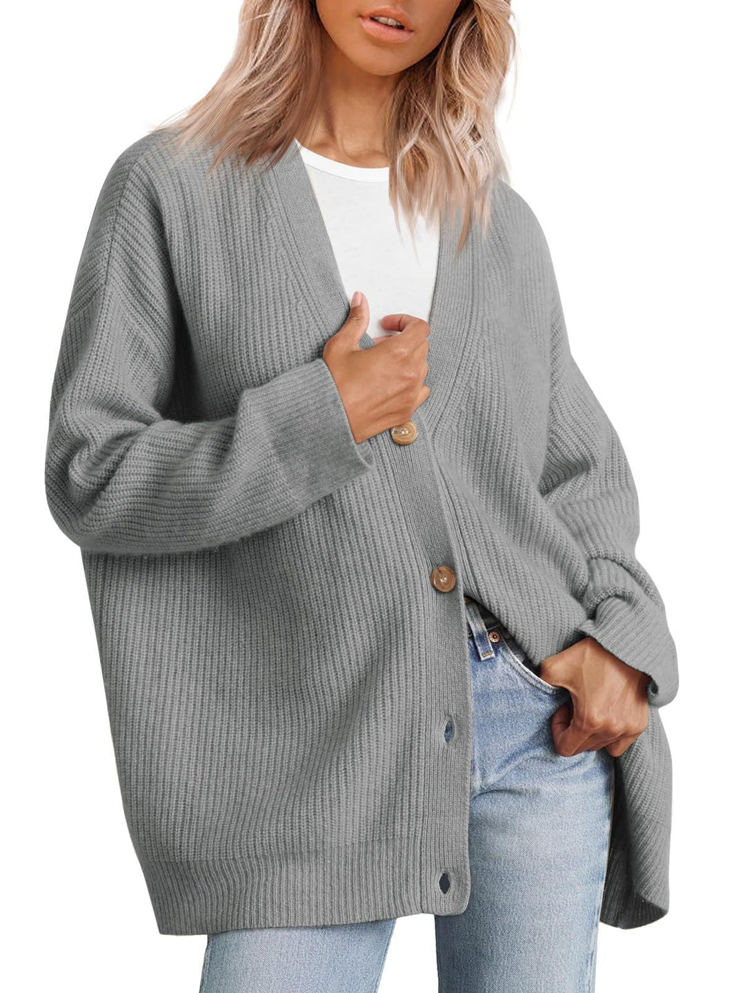 Audrey | Striped Button Down Cardigan for Women