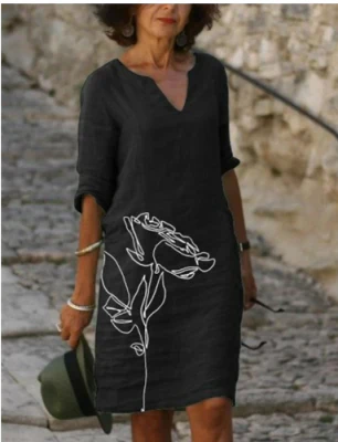 Hailey | Women’s Floral V-Neck Midi Dress