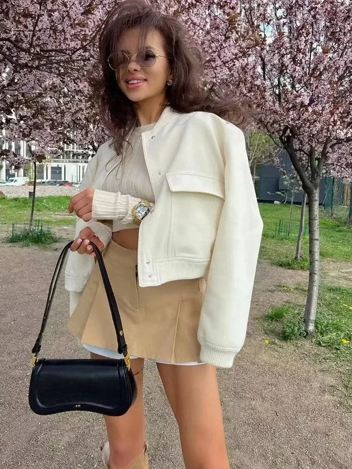Ella | Women’s Casual Bomber Jacket with Pockets