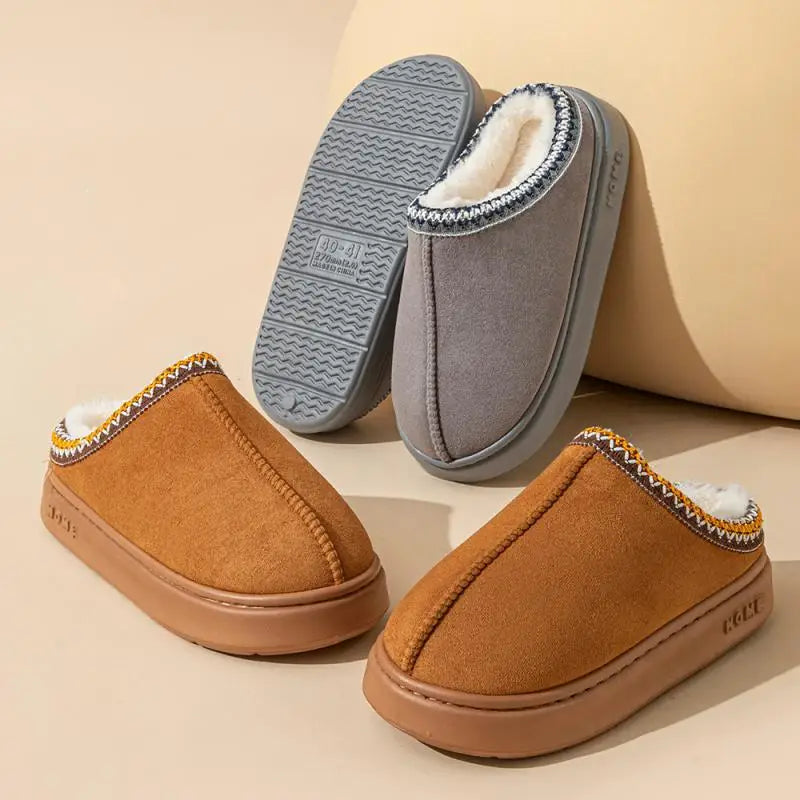 Caroline | Women’s Plush Fur Slip-On Slippers