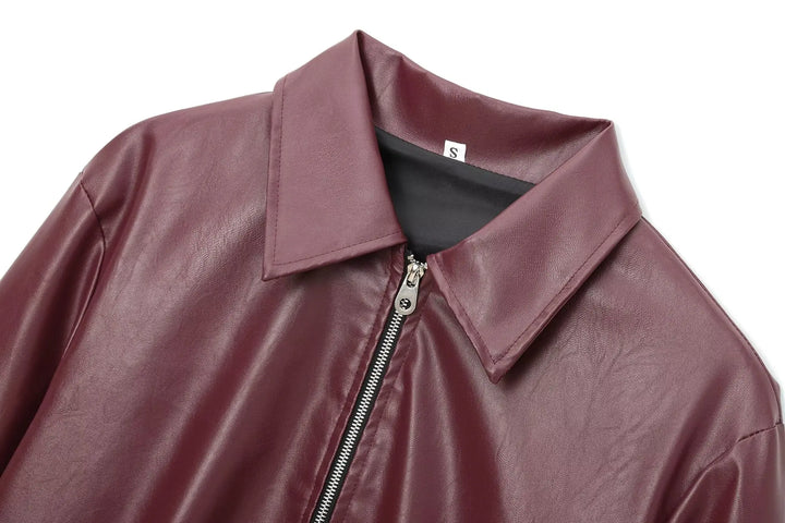 Harper | Women's Faux Leather Bomber Jacket