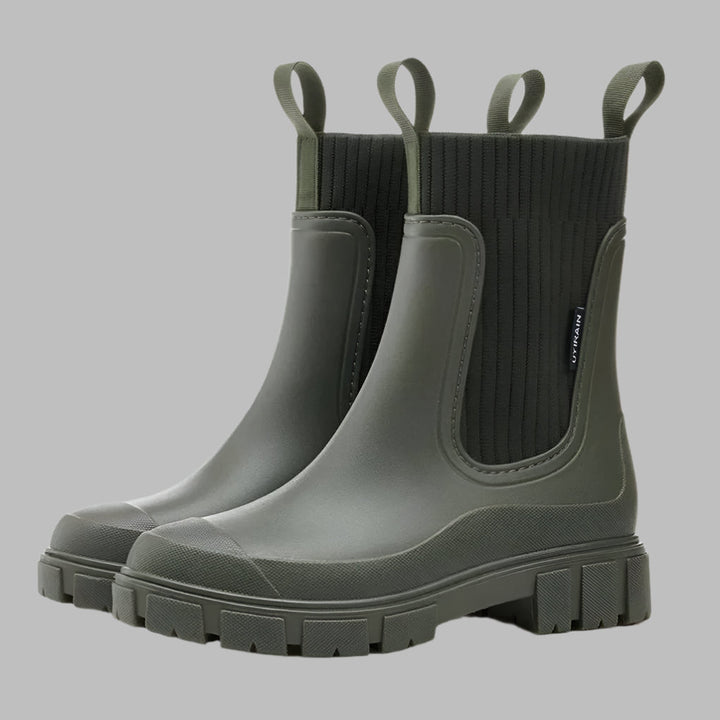 Clara | Women’s Winter Ribbed Elastic Chelsea Boots