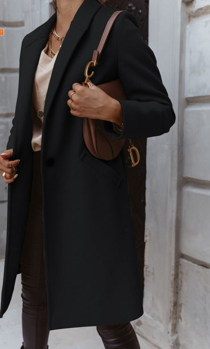 Alexis | Women’s Trendy Double-Breasted Long Coat