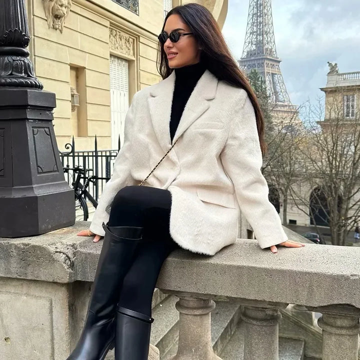 Hannah | Women's Faux Fur Blazer Jacket