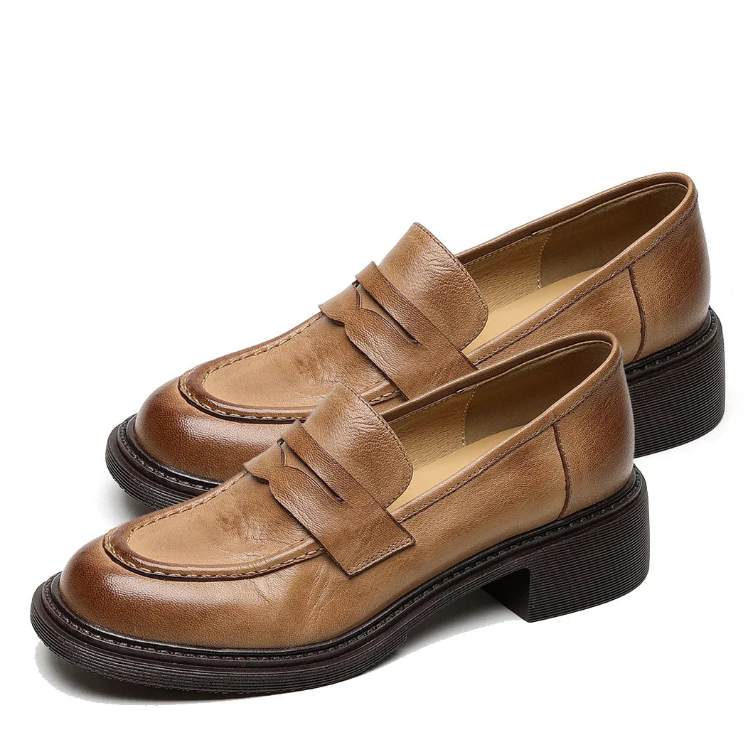 Maria | Classic Women’s Leather T-Strap Shoes