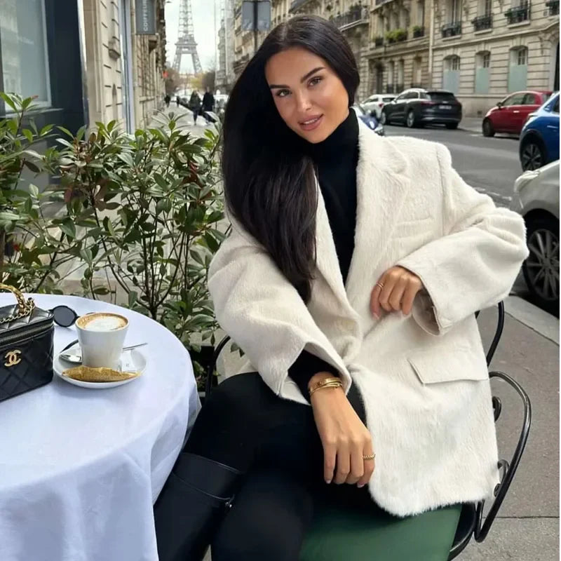 Hannah | Women's Faux Fur Blazer Jacket