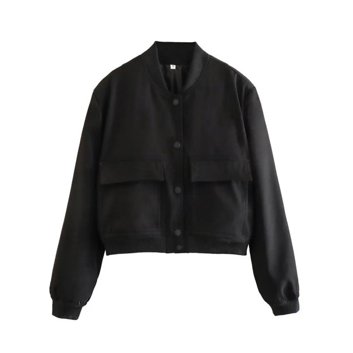 Clara | Women’s Casual Pocket Front Bomber Jacket