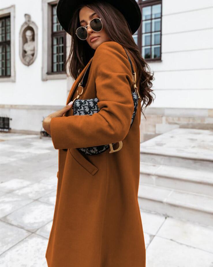 Alexis | Women’s Trendy Double-Breasted Long Coat