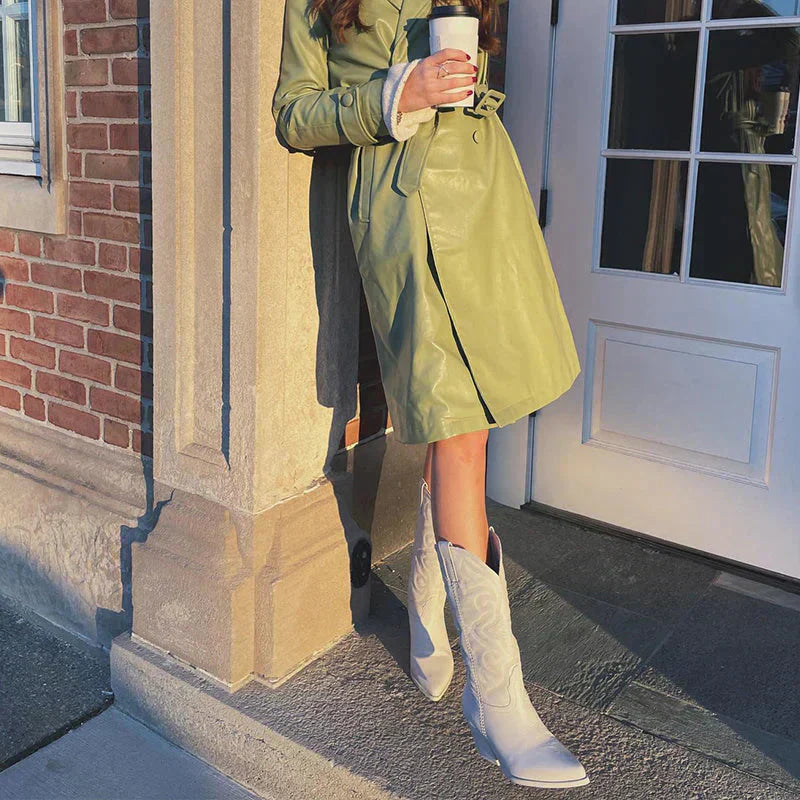 Clara | Women’s Shiny Western-Style Boots