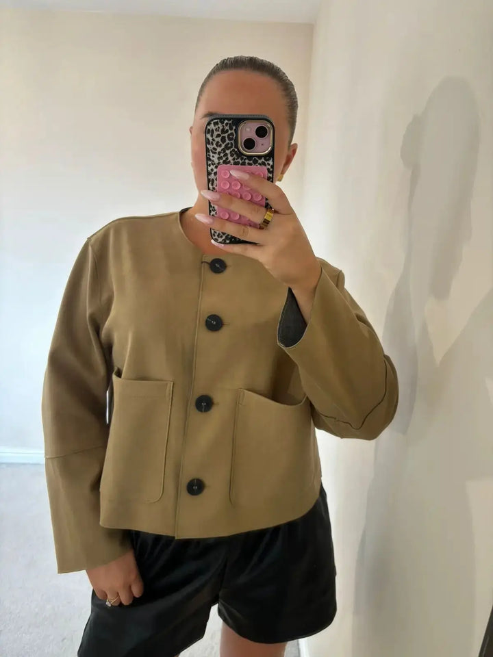 Danielle | Women’s Suede Button-Up Jacket