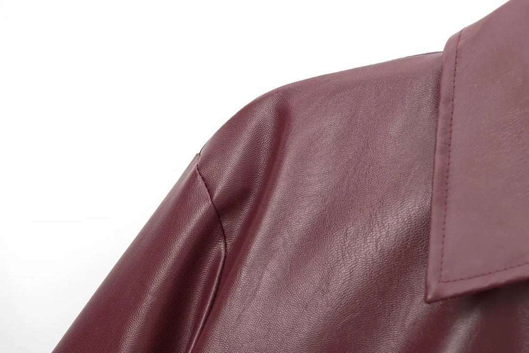 Harper | Women's Faux Leather Bomber Jacket