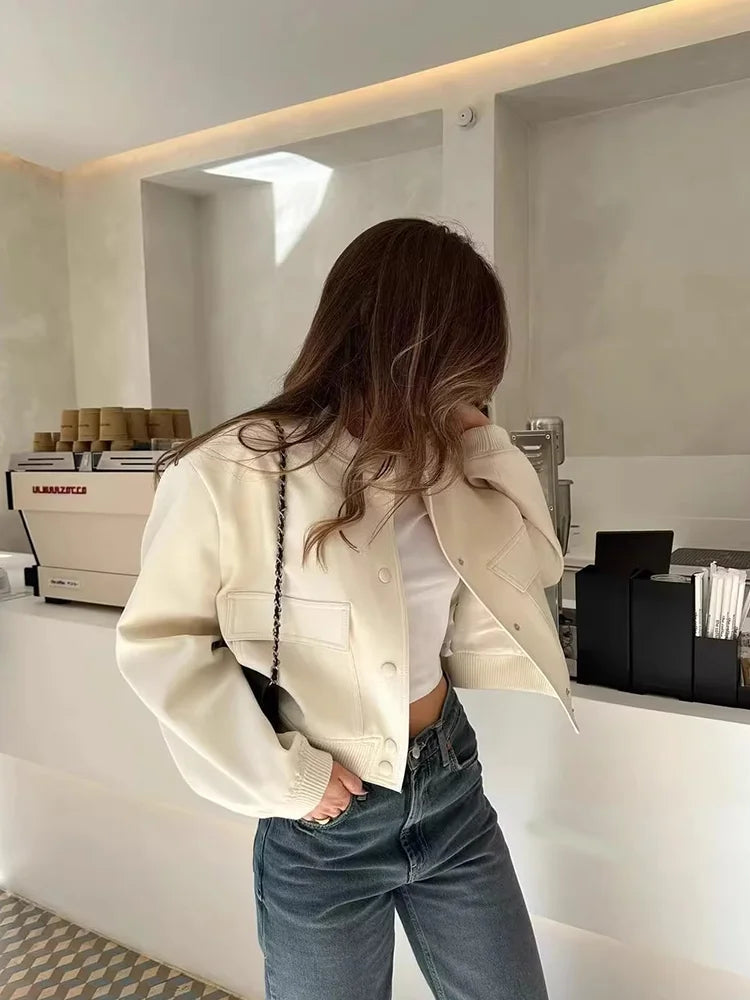 Clara | Women’s Casual Pocket Front Bomber Jacket