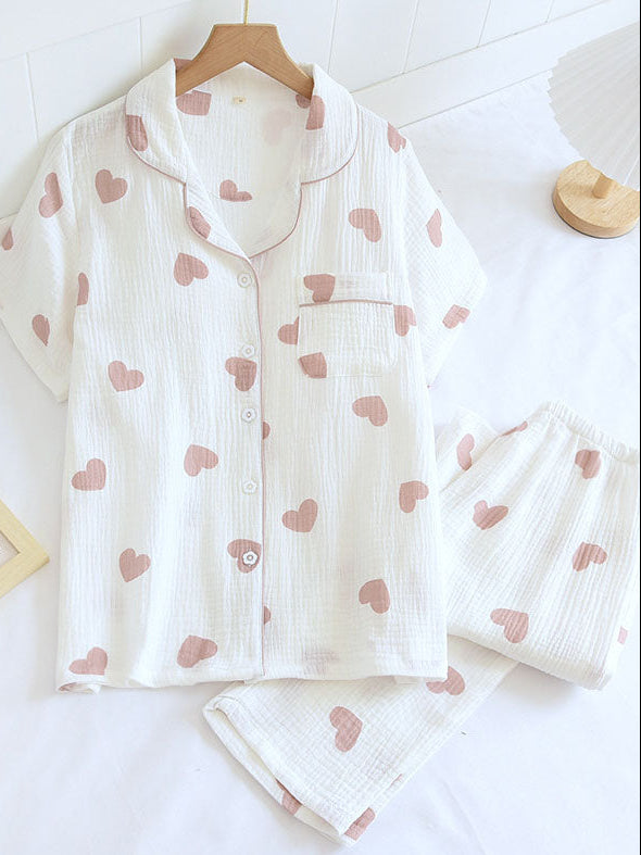 Isabella | Women’s Button-Down Short Sleeve Pajama Set